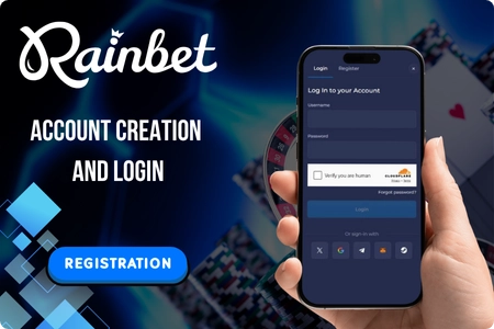 Rainbet account creation and mobile login