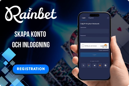 Rainbet kontoskapande och mobil inloggning