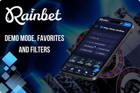 Rainbet demo mode, favourites and filters