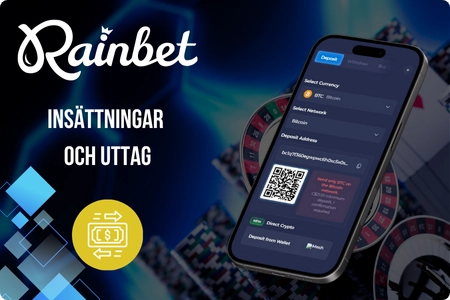 Rainbet insättningar och uttag