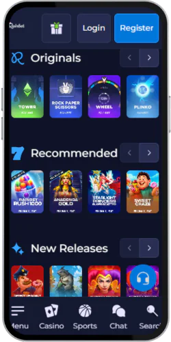 Rainbet Search game section