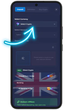 Rainbet deposit form cryptocurrency mobile version